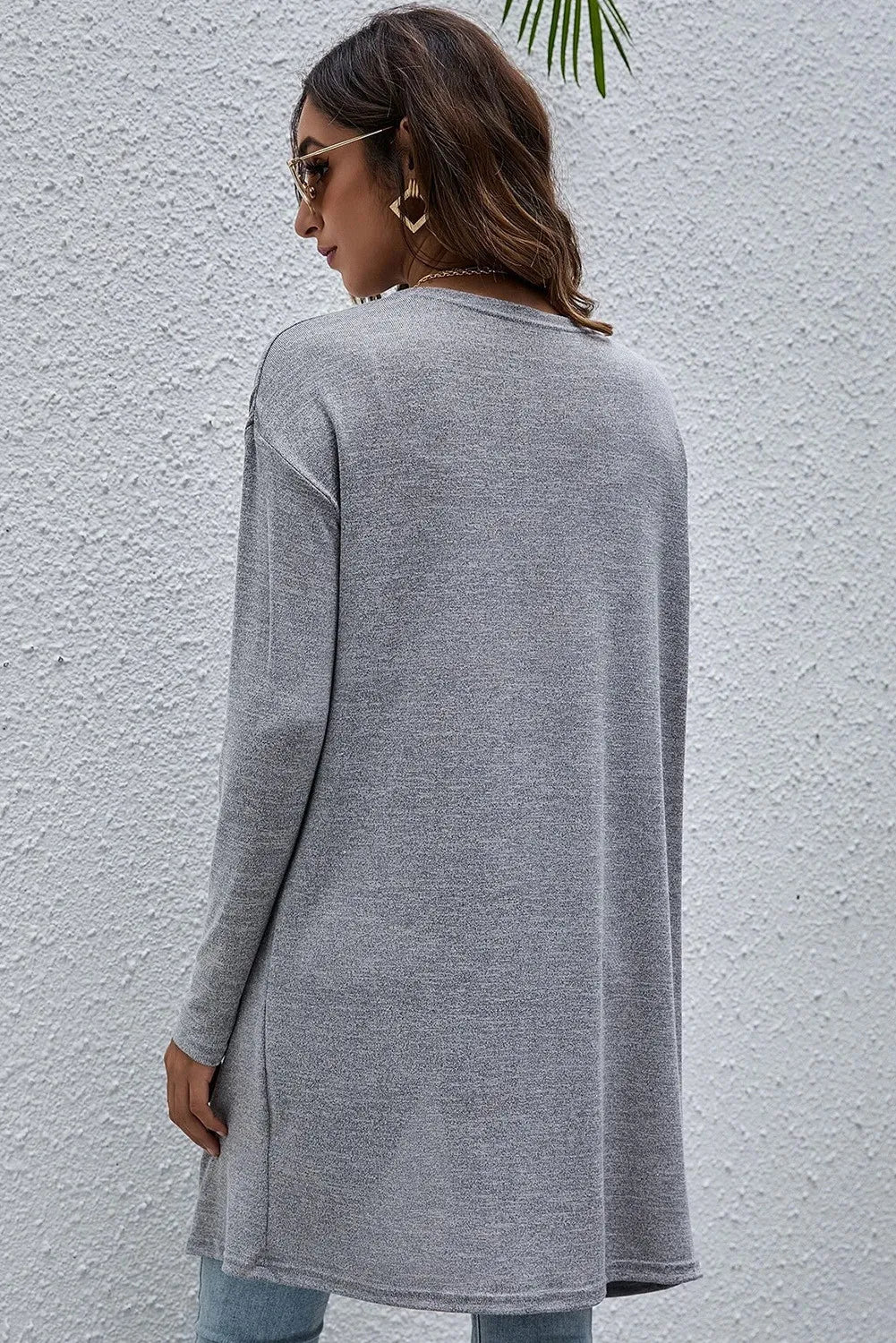 Grey Open Front Lightweight Cardigan – Ella and Roo