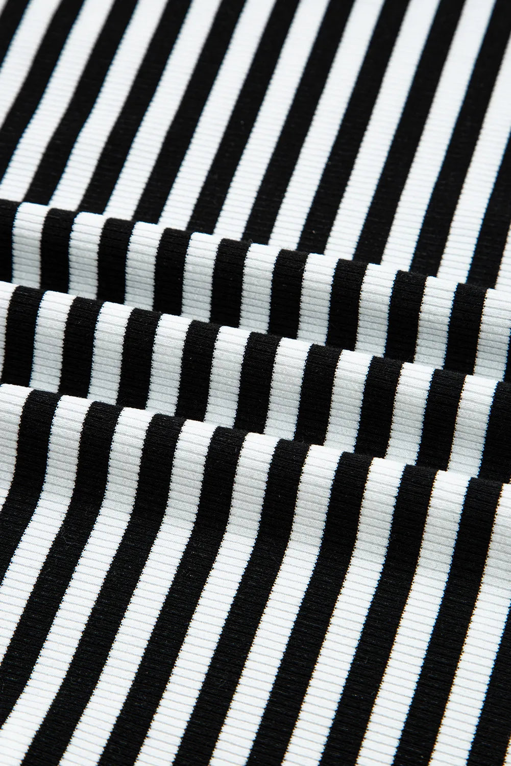 Black Stripe Double-layer Cold Shoulder Long Sleeve Top