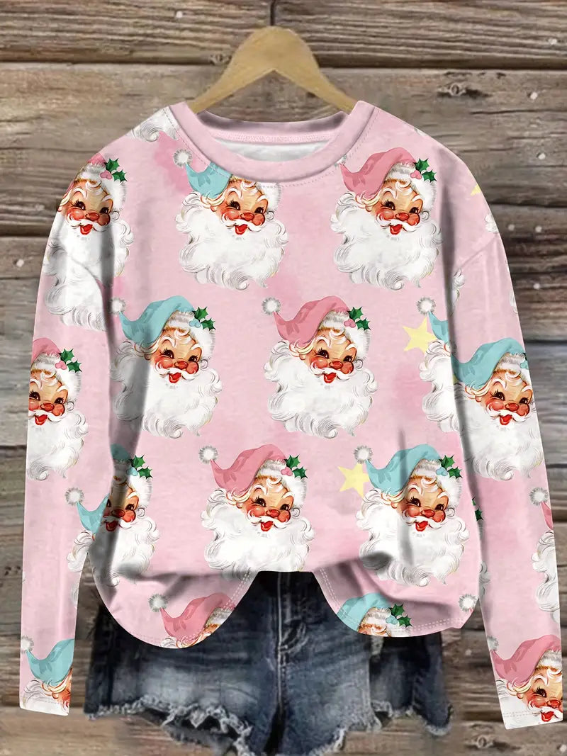 Christmas Santa Claus Print T-shirt 1199
