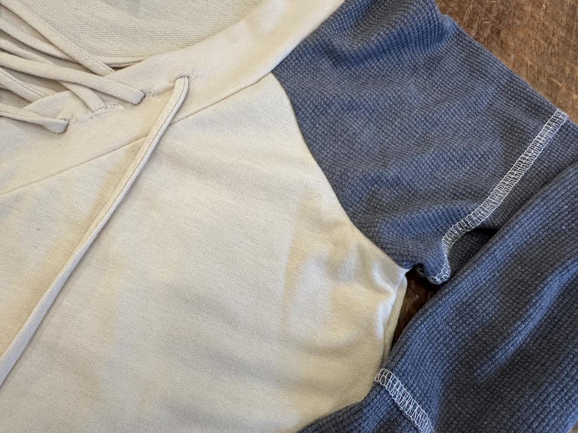 Long Sleeve Lace Up V Neck Shirt
