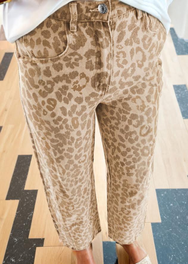 Khaki Leopard Jeans