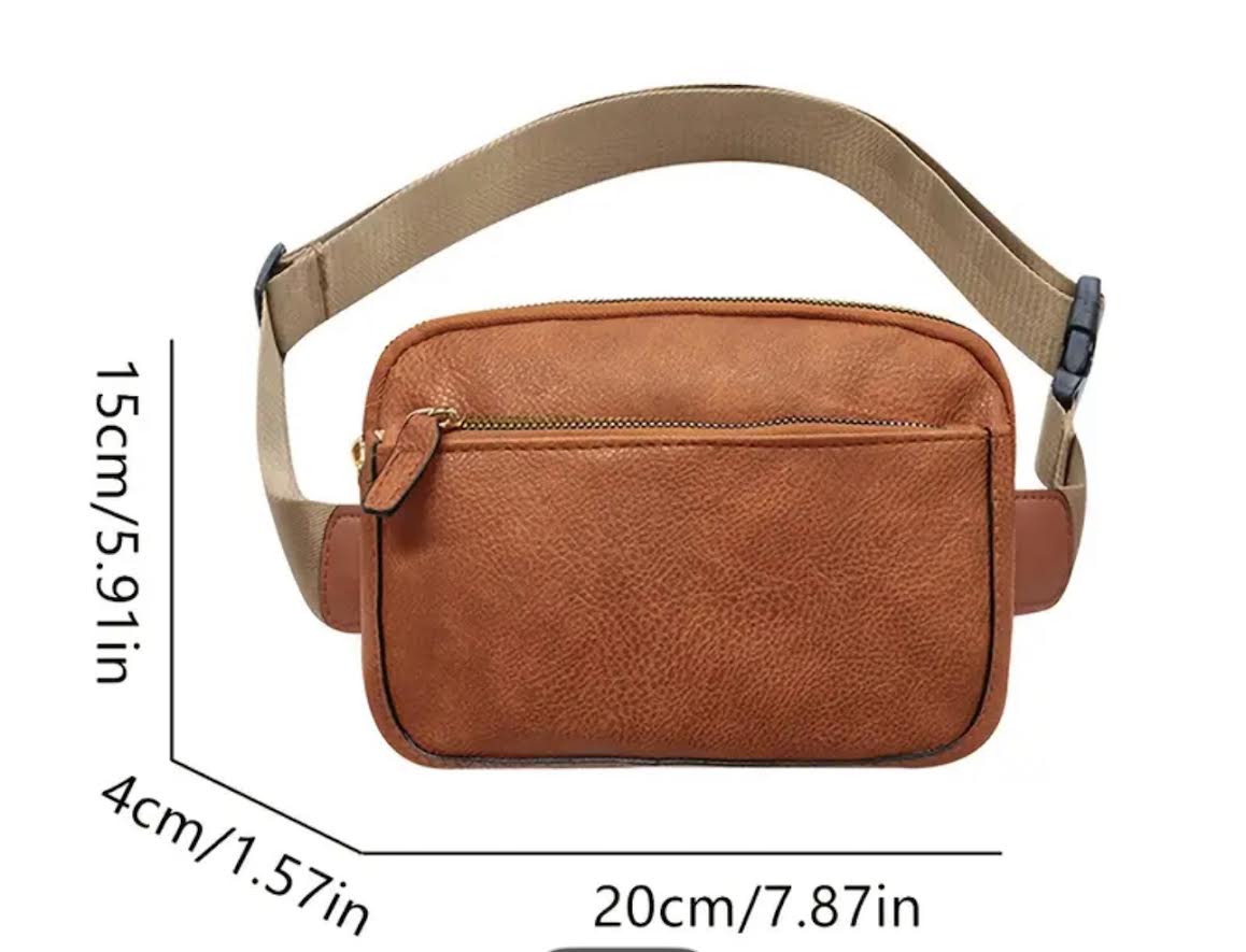 Brown Crossbody Belt Bag