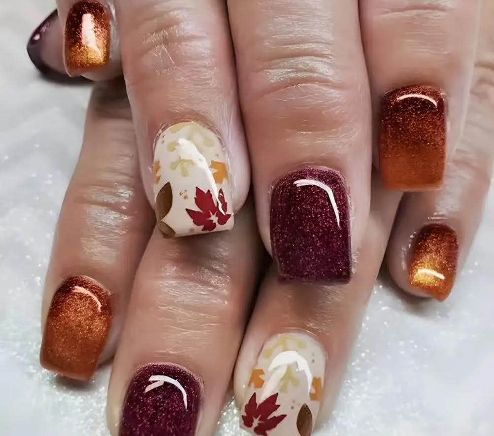 Fake Nails - Fall Leaves