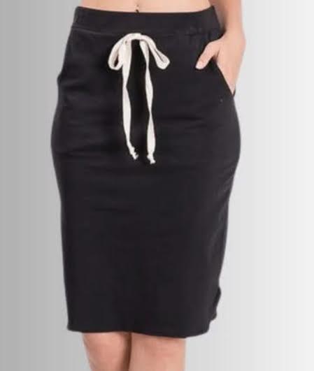 Black Sweatshirt Skirt