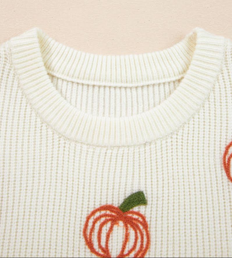 Pumpkin Sweater - Embroidered