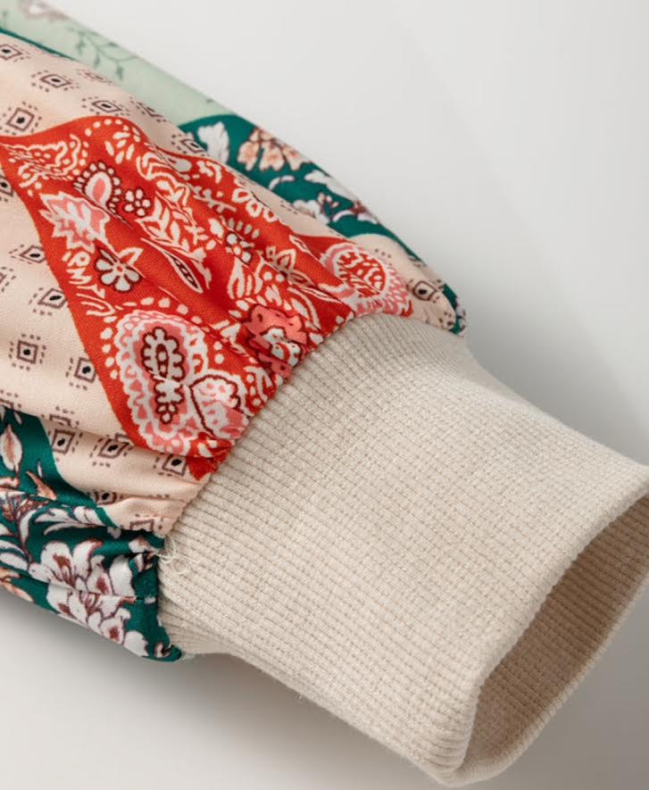 Paisley Patchwork Crew Neck