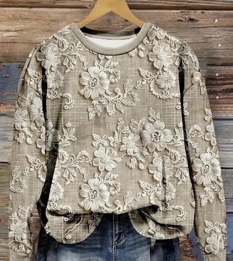 Women's Beige Floral Shirt