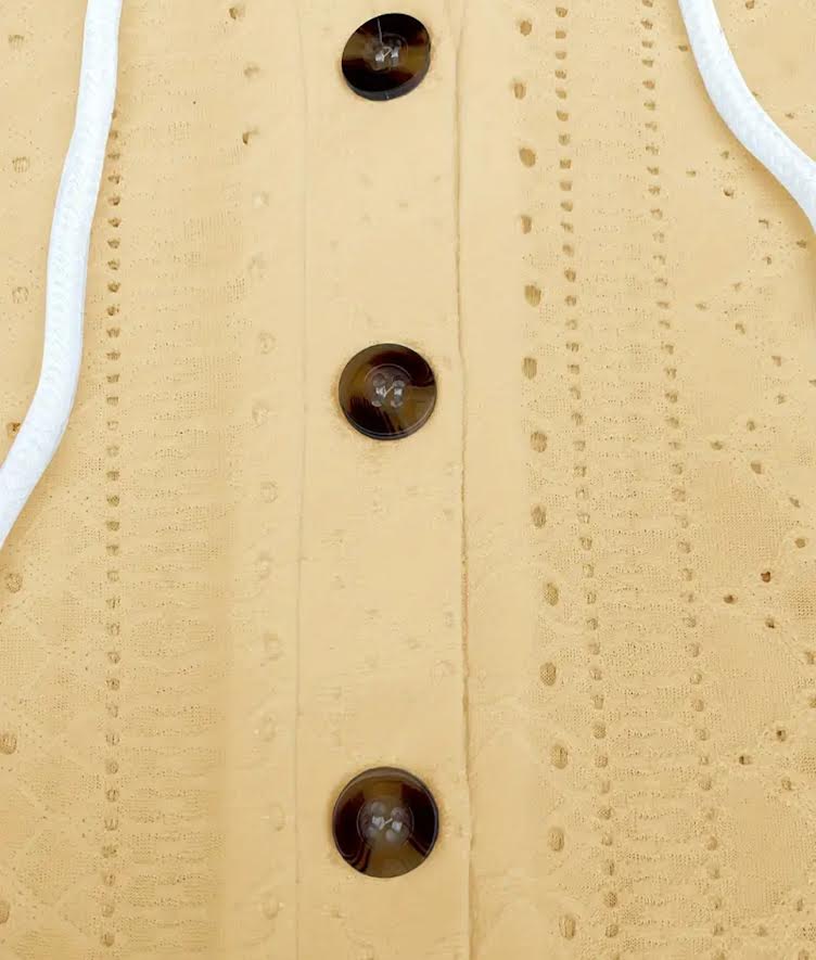 Apricot Eyelet Hoodie