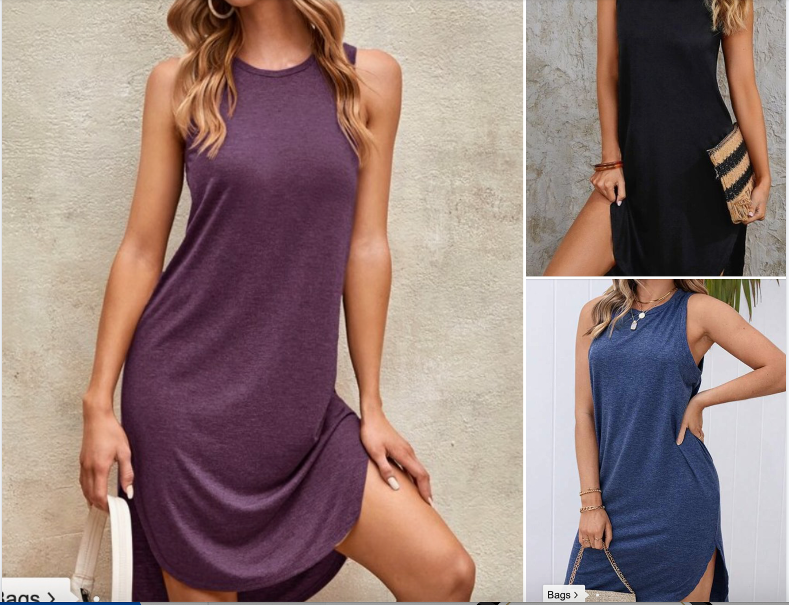SH8878 Split Thigh Tank Dress