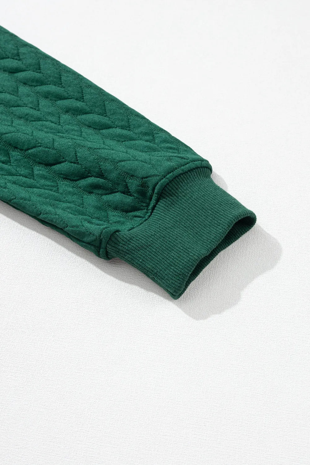 Green Merry And Bright Cable Knit Pullover Sweatshirt