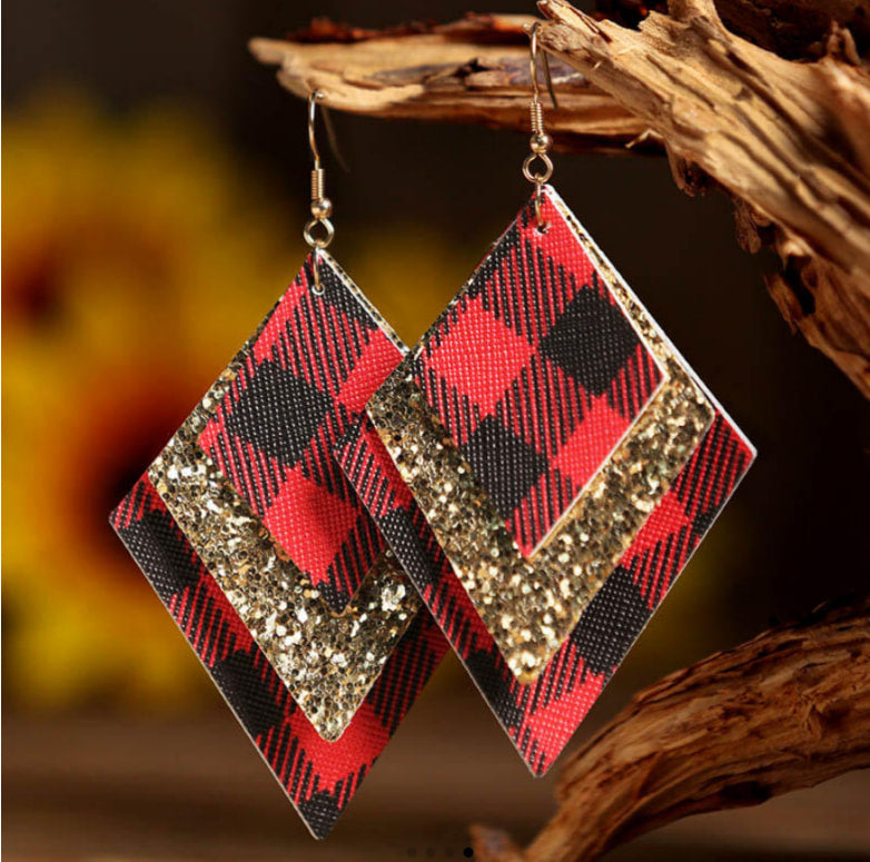 Plaid Earrings