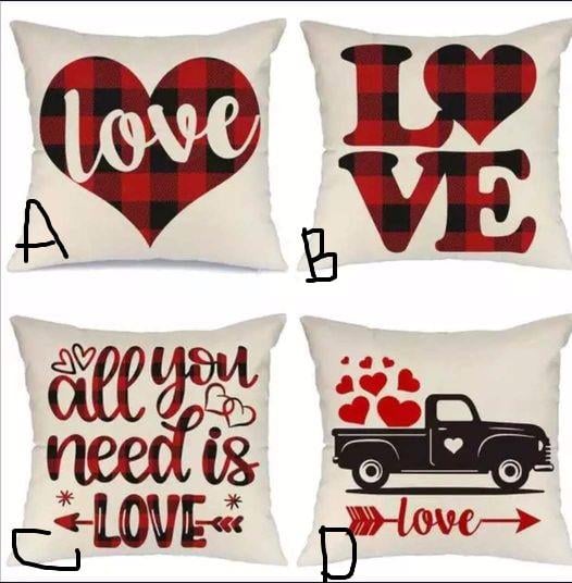 Valentine Pillow Cases 18x18